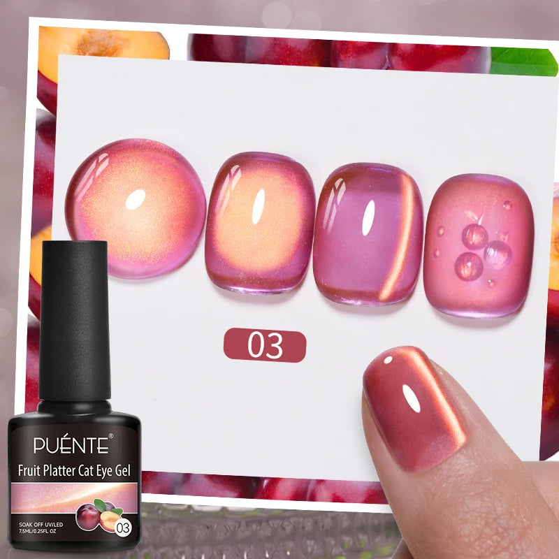 7.5ML Sparkling Reflective Glitter Gel Nail Polish Pink Purple Red Blue Colors Dark Flashing Nail Gel Soak Off UV Nail Varnish
