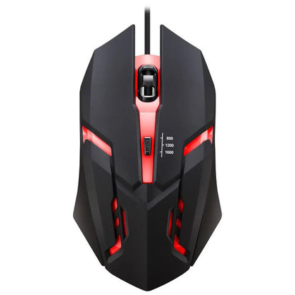 Latest high-quality ergonomic gaming mouse, suitable for desktop and laptop computers, 4-button USB RGB backlit mouse