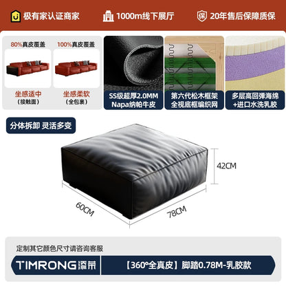 Family Italian Living Room Sofas Genuine Leather Sectional Apartment Relaxing Sofa Elegant Comfortable Muebles Home...