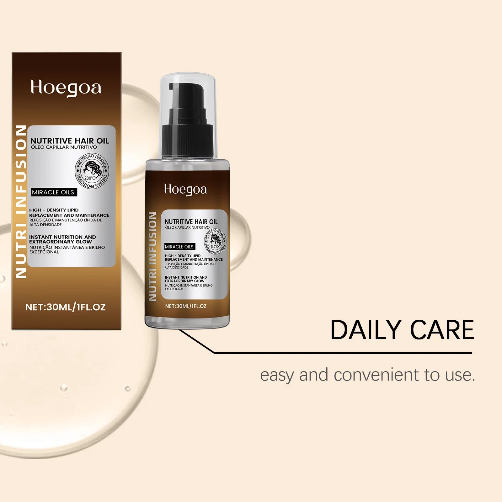 Argan Oil Hair Serum With Rosemary Coconut Oil For Frizz Control Shine & Smooth Heat Protectant Treatment For Women Men...