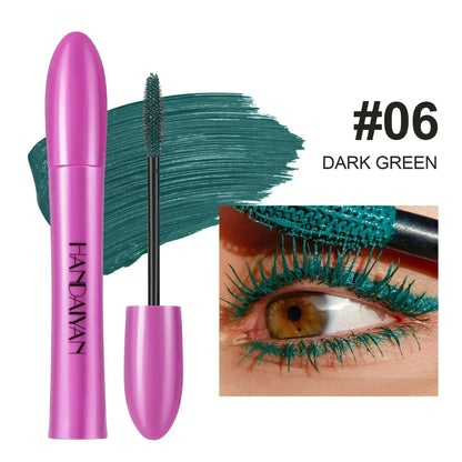 5D Colorful Silk Mascara Blue Red Black Cream Length Waterproof and Non-caking Colored Thickening Lengthening Curling Mascara