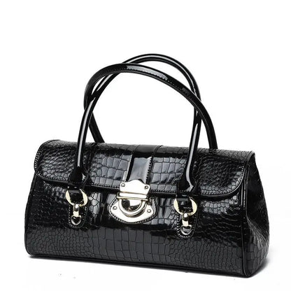 Aidrani Fashion Light Luxury Cowhide Women's Handbag with Large Capacity Red Casual Versatile One Shoulder Crossbody Stick Bag