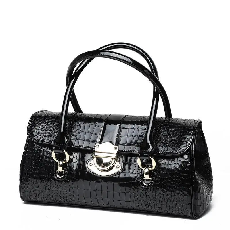 Aidrani Fashion Light Luxury Cowhide Women's Handbag with Large Capacity Red Casual Versatile One Shoulder Crossbody Stick Bag