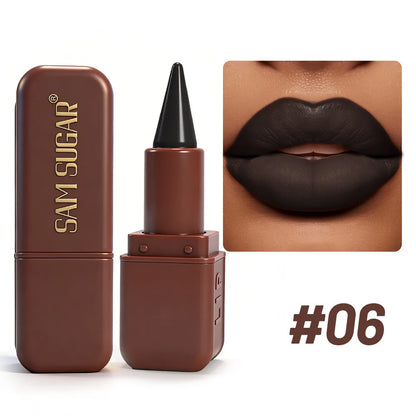 1PC Professional Lipstick Waterproof Lips Makeup Long Lasting Pigment Chocolate Brown Red Lipsticks Velvet Matte Tint...