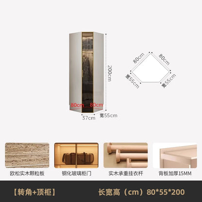 Fabric Open Closet Display Wooden Minimalist Modern Wardrobe Jewelry Cube Modular Wearable Storage Guarda Roupa Salon Furniture