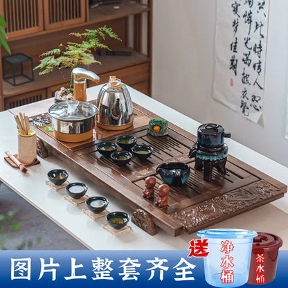 Kung Fu Ceremony Tea Tray Rectangle Drainage Pot Drip Accessories Luxury Tea Tray Hospitality Valet Bandejas Home Decorationgs - Kimlud
