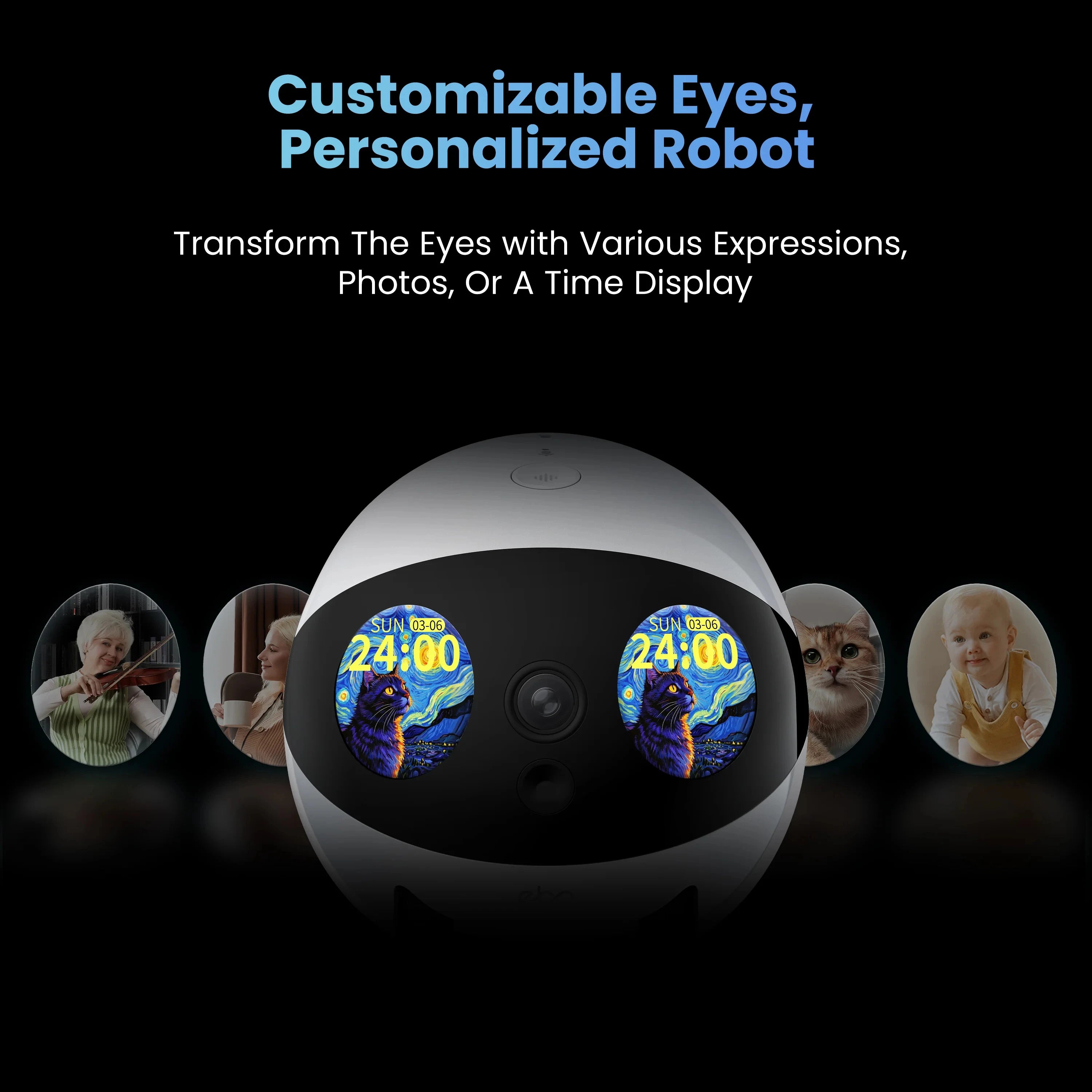 EBO AIR 2 PLUS Intelligent Pet Companion Robot, 3k Camera, Video Call and AI Artificial Intelligence Patrol Function - Kimlud