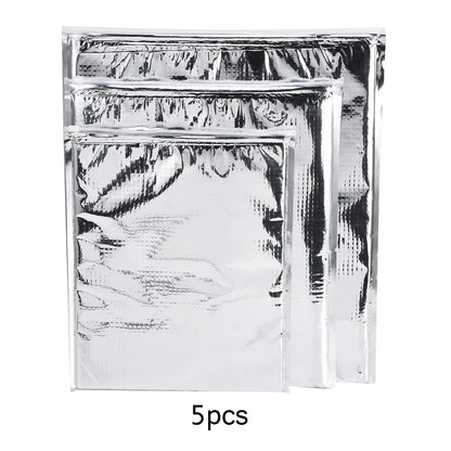 Insulated Food Storage Bag Thermal Cooler Bag 3 Types /set Aluminum Foil Insulated Food Storage Bag Thermal Cooler Silver