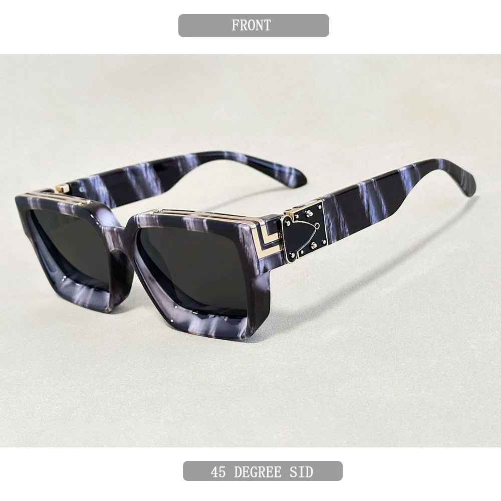 Senior Square Sunglass Men Vintage Millionaire Sunglasses Women Silver Retro Fashion Glasses Dropshipping Gafas De Sol Hombre