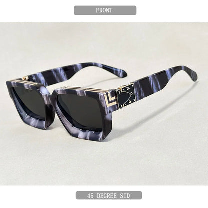 Senior Square Sunglass Men Vintage Millionaire Sunglasses Women Silver Retro Fashion Glasses Dropshipping Gafas De Sol Hombre
