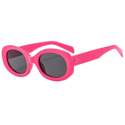 Versatile Fashion Sunglasses New Oval Frame Sun Glasses Retro Small Frame Eyeglasses Y2K Street Photo Glasses Female - Kimlud
