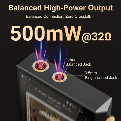 Oilsky 160GB HiFi Hi-Res Audio Player,  Bluetooth and WiFi, 4.4mm Balanced, Dual ESS DAC, 4.02" Digital DSD512 Lossless Spotify