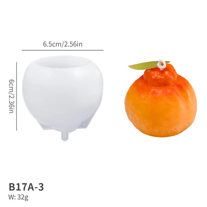 S0164 Creative 3D Orange Silicone Candle Mold Simulated Fruit Moldes Para Velas for  Aromatherapy Candle Making