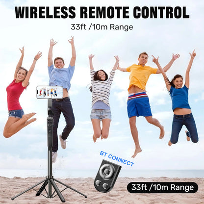 Extendable Auto Face Tracking Tripod 360° Rotation with Light 70.8" Motion Sensor Phone Tripod Stand For Vlog Live Stream