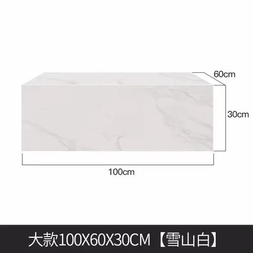 Bedroom Marble Table Luxury White Unique Minimalist Sofa Side Table Square Aesthetic Mesas De Centro Para Sala Room Furniture - Kimlud