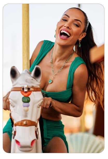 VC Fashion Summer Beach Green Tassel Dress And Cropped Top Set Ruched Waist Design for Vacation Party