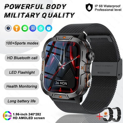 2025 For Xiaomi New Rugged Military GPS Smart Watch Men Bluetooth Call Health Monitoring AI Voice Sports Waterproof Smartwatches