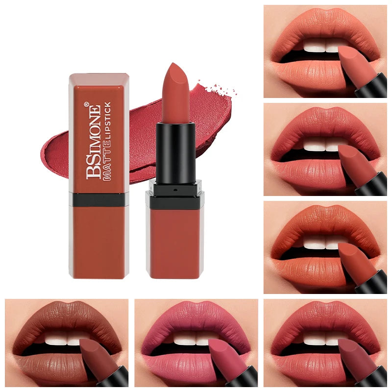 Matte Velvet Lip Gloss 6 Color Lipstick Smooth Easy To Color and Lasting Waterproof Non Stick Cup Sexy Lipstick Holiday...