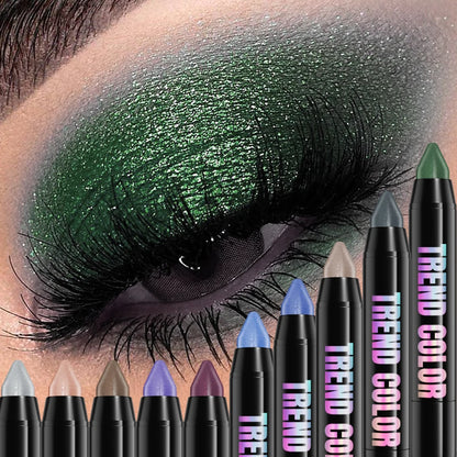19 color 1pcs Smoky Dark Green Eyeshadow Pen Stick Waterproof  Metallic Glitter Eye Shadow Highlighter Pencil Makeup Tool Cosmet