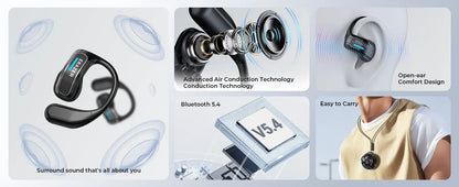 ERAZER X8 AI Translator Earbuds Gaming Bluetooth 5.4 Wireless Headphones Low latency HD Call Earphones with Mic Waterproof - Kimlud
