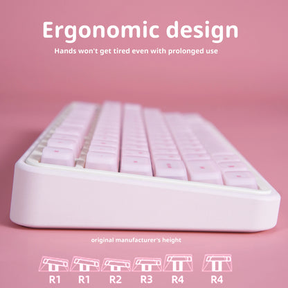 113 Keys Korean Hangul Keycaps Silicone PC Cherry Profile PC for custom Gaming mechanical keyboard personalized pink key caps