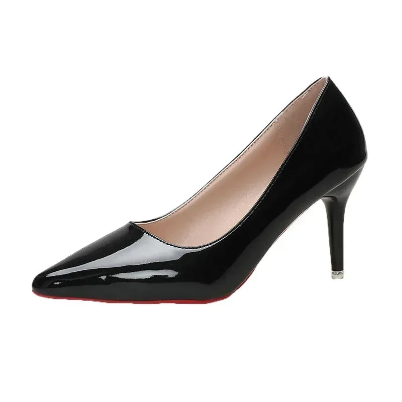 Sexy Red Bottom Women High Heels Classic Ladies Pumps Autumn Soft Leather Dress Heel Shoes for Women Banquet Wedding...