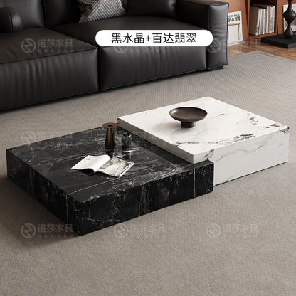 Rock Slab Light Luxury Coffee Table Decoration Aesthetic Unique Italian Side Table Modern Living Room Mesas Bajas Home Furniture - Kimlud