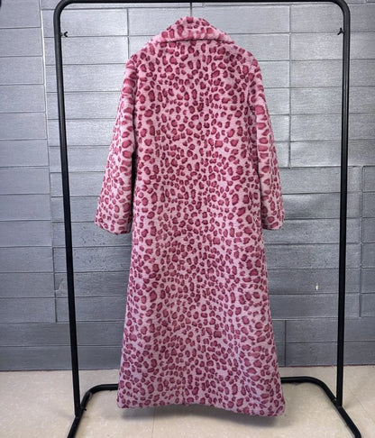 2026 Fashion Zebra Leopard Print Fur Coat Women's Winter Faux Rabbit Hair Fur X-long Overcoat Loose Jacket Streetwear...