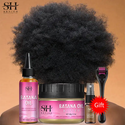 Fast Hair Growth Set Batana oil Traction Alopecia Hair Mask Anti Break Loss Hair Growth Oil Baldness Treatment chebe...