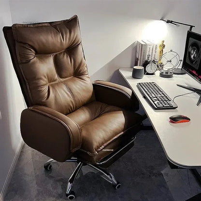 Modern Designer Armchairs Lazy Rolling Leather Office Chair Home Computer Swivel Gaming Accent Chairs Office Furniture w...