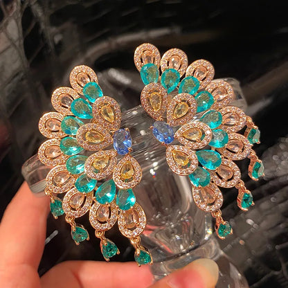 Fashion Temperament Luxury Color Zircon Earrings | Kimlud Office Luxury Jewelry