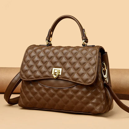 New Women's Soft Leather Shoulder Bags Multi-Layer Pockets Messenger Crossbody Bags Luxury Designer Female Handbags and...