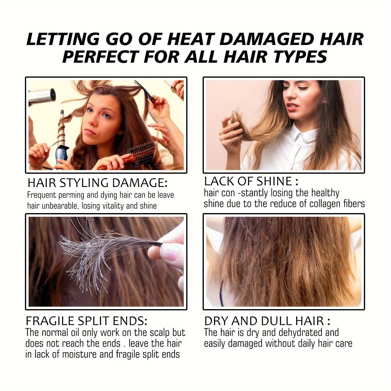 100G 8-Second Keratin Professional Hair Cream Containing Coconut Oil And Glycerin Moisturizing Hair Facial Mask for All...