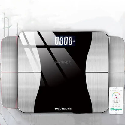 Body Composition Analyzer With Smartphone App Bluetooth Body Fat Scale Smart Accurate Wireless Digital Bathroom Weight Scale - Kimlud