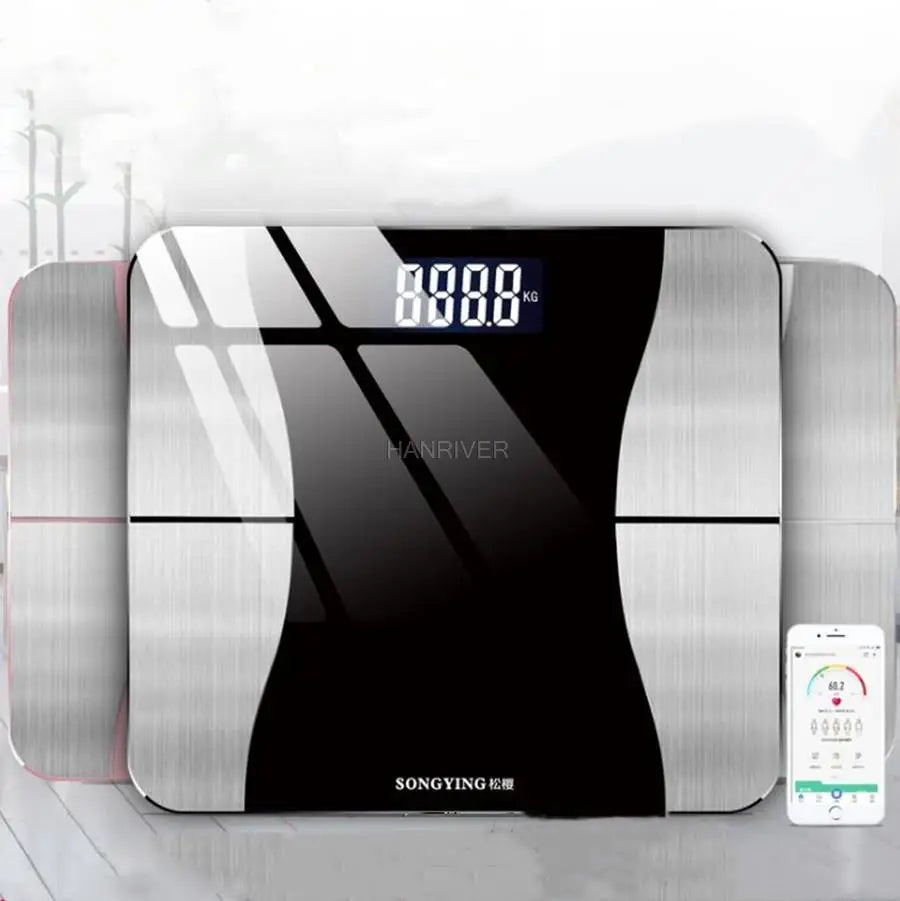 Body Composition Analyzer With Smartphone App Bluetooth Body Fat Scale Smart Accurate Wireless Digital Bathroom Weight Scale - Kimlud