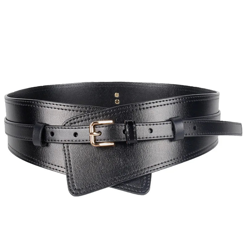 Real Leather Wide Waistband Fashion Versatile Decoration Waist Accessories Women's Waist Seal Dress Coat Pure Cowhide...