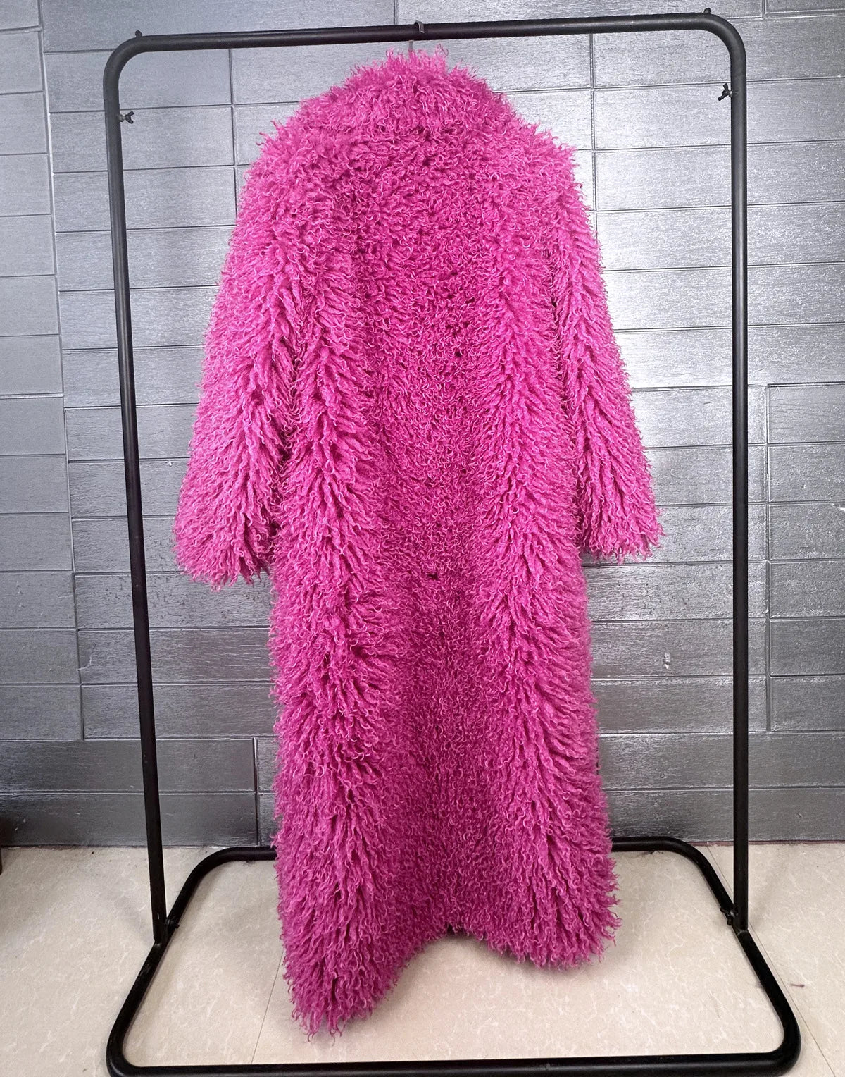 2025 Winter New Colorful Women's Furry Coat Rose Pink Faux Fur Coat Suit Collar Autumn Winter Thick Cardigan Long...