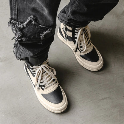 Men Sneakers Casual Shoes Ankle Boots High Top Boots Outdoor Walking Sneakers Lace Up Comfortable Sports Shoes Running Tennis