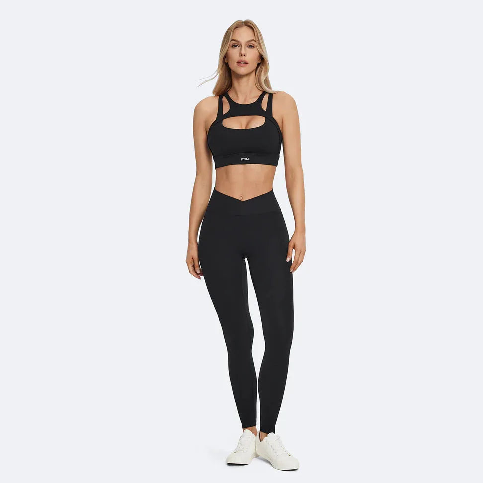 BetterMe Sexy Hollow Sports Bra Gym Woman Push Up High Impact Shockproof Underwear Naked Fitness Crop Top Mujer Workout Yoga Bra