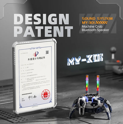 2500mAh Large Capacity Battery Wireless Bluetooth RGB Speaker High-Quality Sound Mechanical Style Cartoon Design Heavy Bass