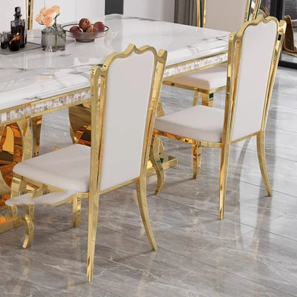 Kitchen Marble Dining Table Restaurant Side Chairs Living Room Study Dining Table Writing Office Muebles Commercial Furniture - Kimlud