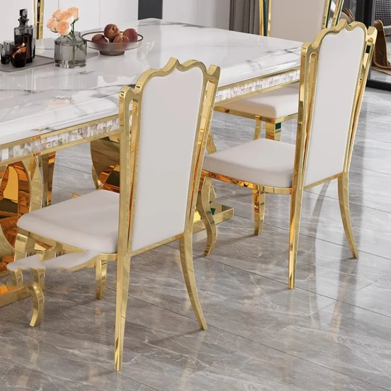 Kitchen Marble Dining Table Restaurant Side Chairs Living Room Study Dining Table Writing Office Muebles Commercial Furniture - Kimlud