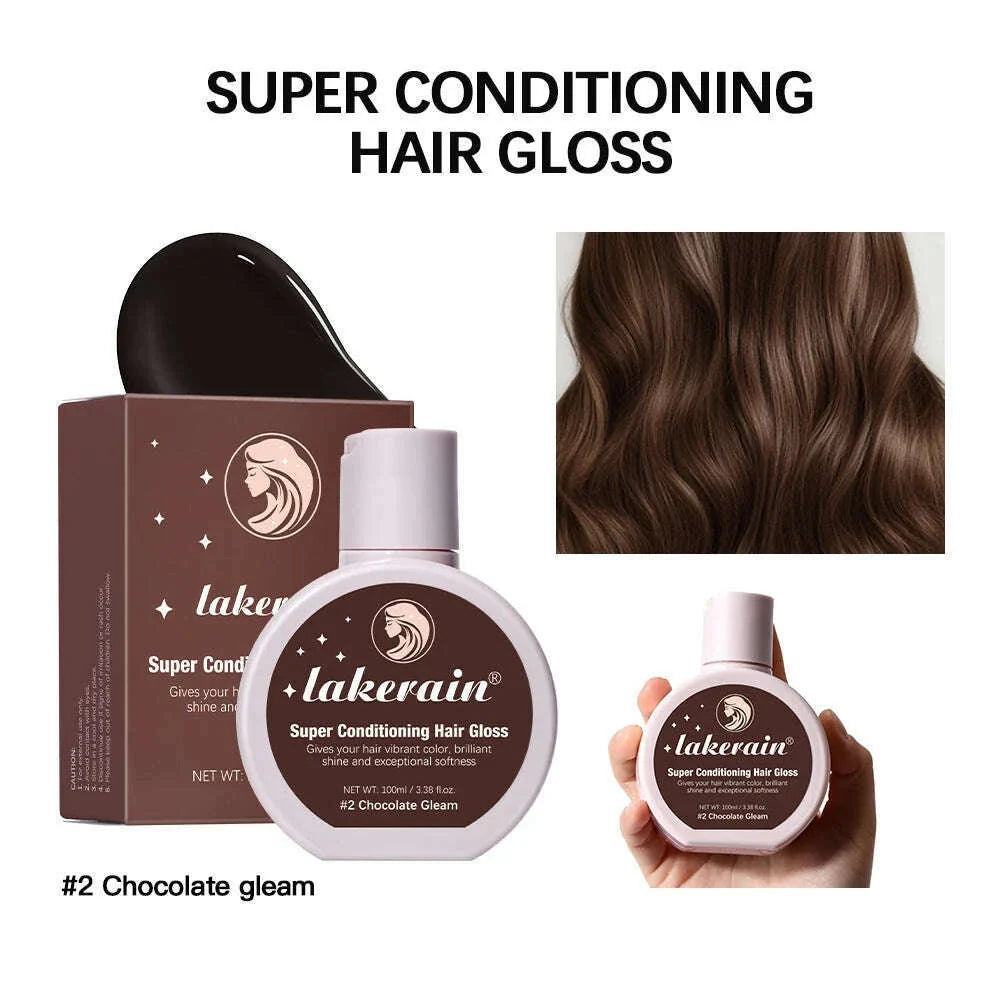 Hair Glaze Super Gloss Color Conditioning Gloss Rinse Out Semi-Permanent Hair Gloss that Enhances Color Nourish and repair Easy