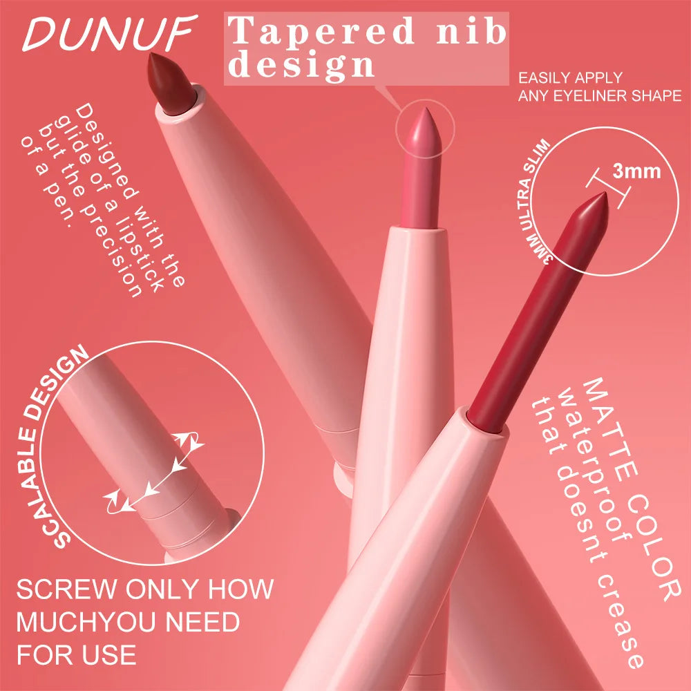1PC Waterproof Matte Lip Liner Contours Lips in Shades Sexy Red Lipstick Matte Red Brown Lipliner Pencil Makeup Slim Lip Outline