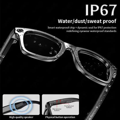 New Upgrade Smart glasses With Camera Video Recording AI Photo Recognition Bluetooth Call Translation Voice Sunglasses...