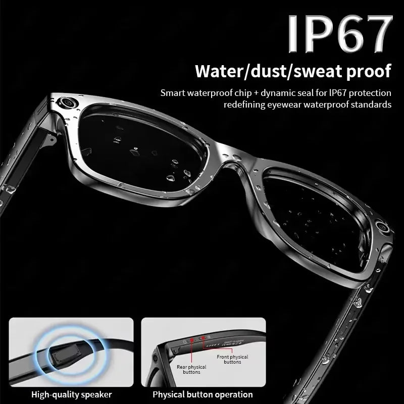 New Upgrade Smart glasses With Camera Video Recording AI Photo Recognition Bluetooth Call Translation Voice Sunglasses...