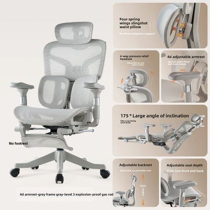 Esports Ergonomic Lift Chair Bedroom 6D Armrest Lumbar Support Computer Chair Household Comfortable Office Backrest Chair - Kimlud