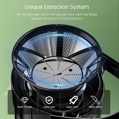 Juicer Machine,Centrifugal Juicer Extractor with Wide Mouth 3” Feed Chute for Fruit Vegetable,Stainless Steel,300W Motor,120V