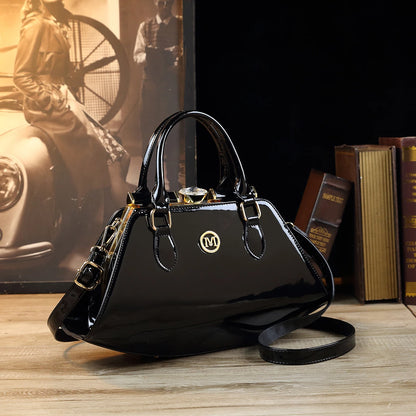 Luxury Designer Shoulder Bag Women Phone Pocket Leopard Pattern Diagonal Cross Bag Patent Leather Glossy Retro Versatile...