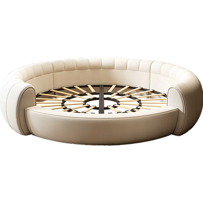 Designer Girls Modern Beds 200×180cm Luxury Italian King Size Bedroom Bed Double Loft Round Adults Cama Matrimonial...